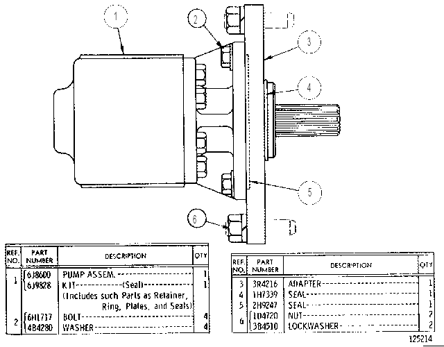 IMPLEMENT PUMP AND MOUNTING GROUP 6J9861 CAT