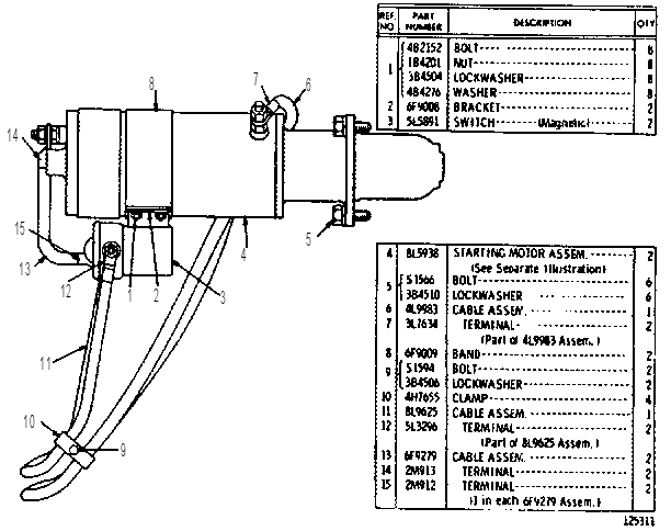Стартер электрический 8L5968 CAT