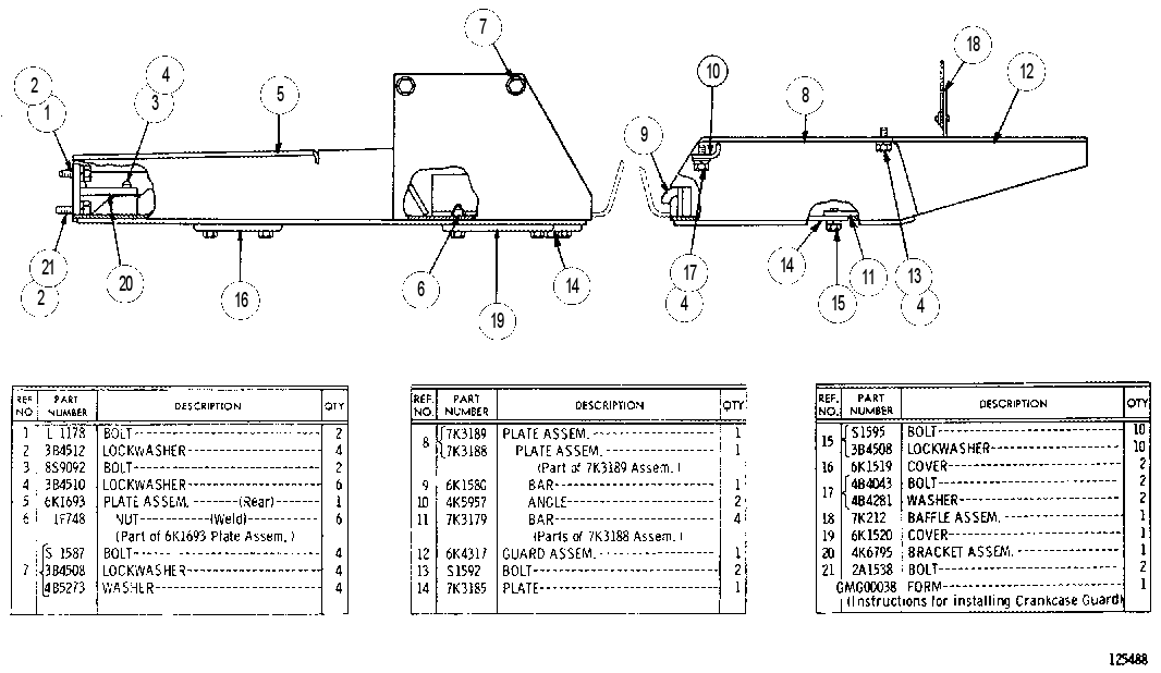 CRANKCASE GUARD GROUP 7K3191 CAT