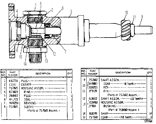 SERVICE METER AND TACHOMETER DRIVE GROUP 8S3958 CAT