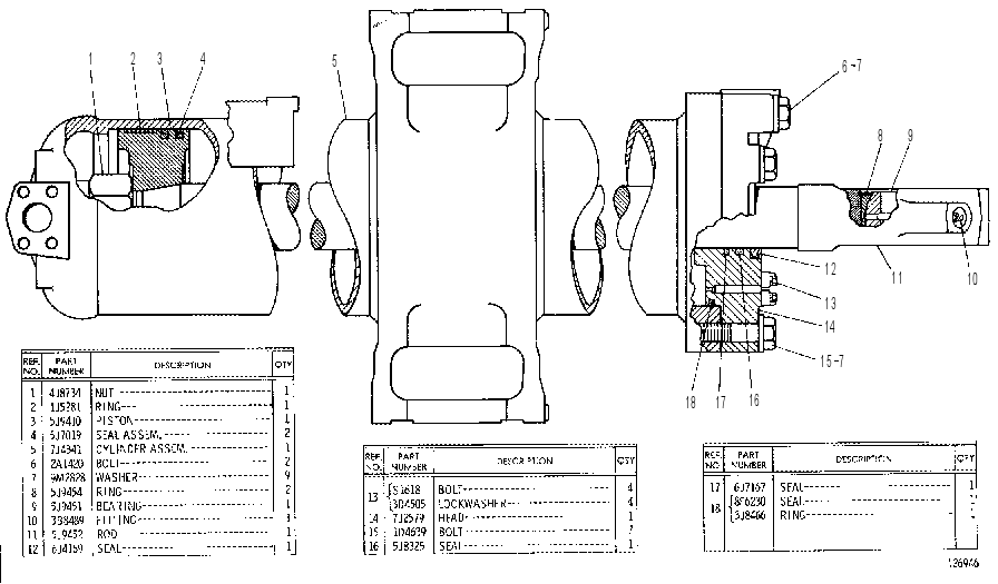 BOWL CYLINDER GROUP--R.H. 7J4397 CAT