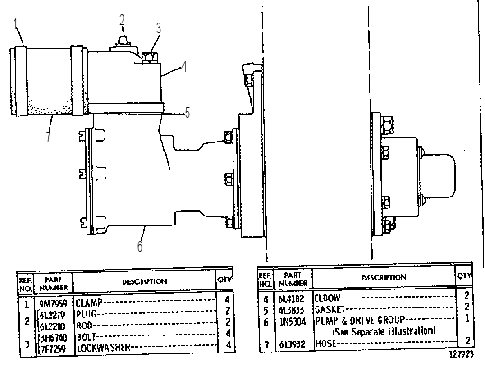 AUXILIARY WATER PUMP AND DRIVE GROUP 1N7503 CAT