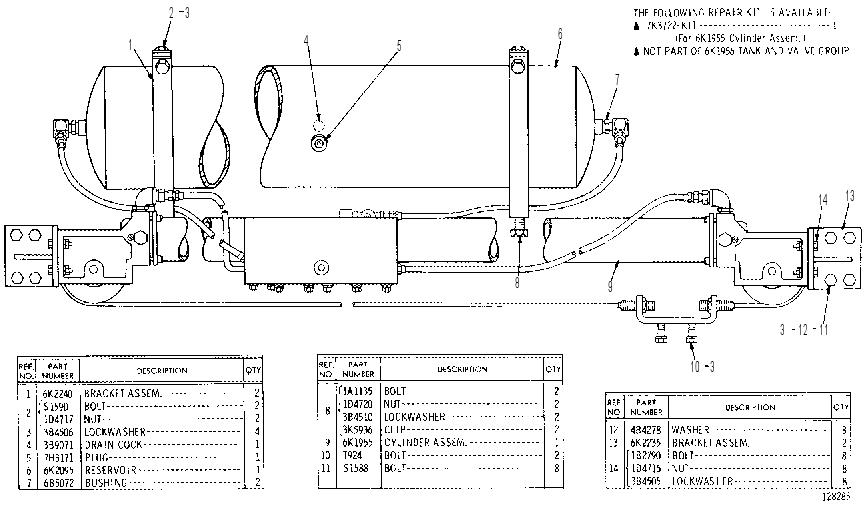 AIR AND ELECTRIC TANK AND VALVE GROUP 6K1956 CAT