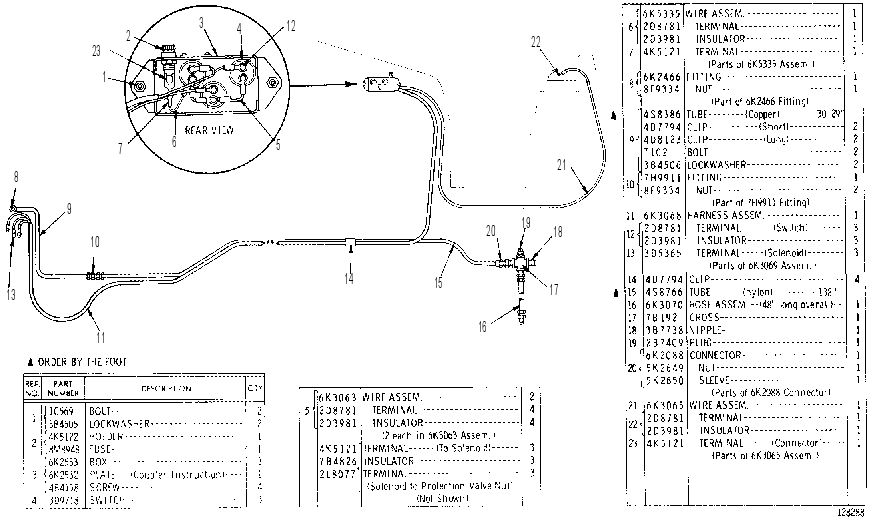 REAR AIR AND ELECTRIC CONTROL GROUP 6K2514 CAT
