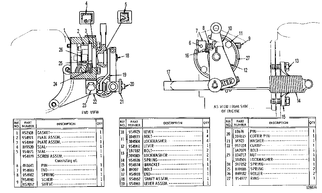 DECELERATOR CONTROL GROUP 9S8023 CAT
