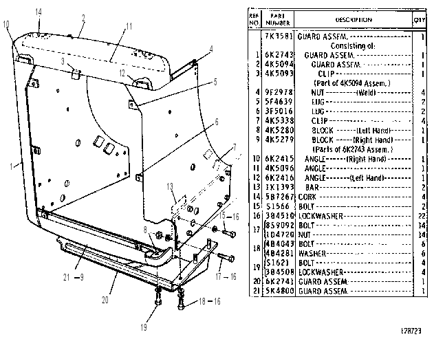 RADIATOR GUARD GROUP 7K3580 CAT