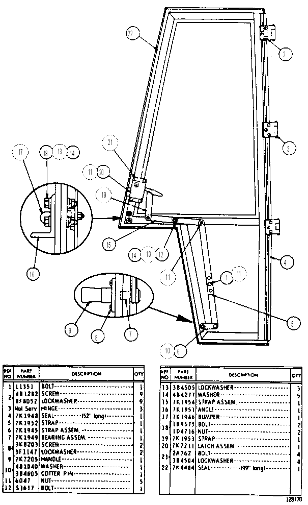 DOOR ASSEMBLY 7K1955 CAT