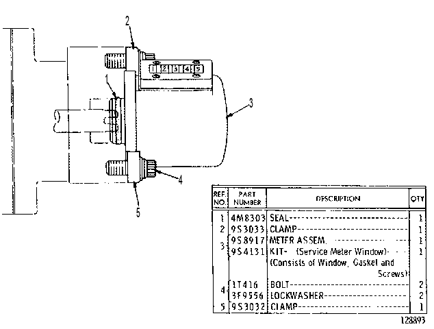 SERVICE METER 9S8918 CAT