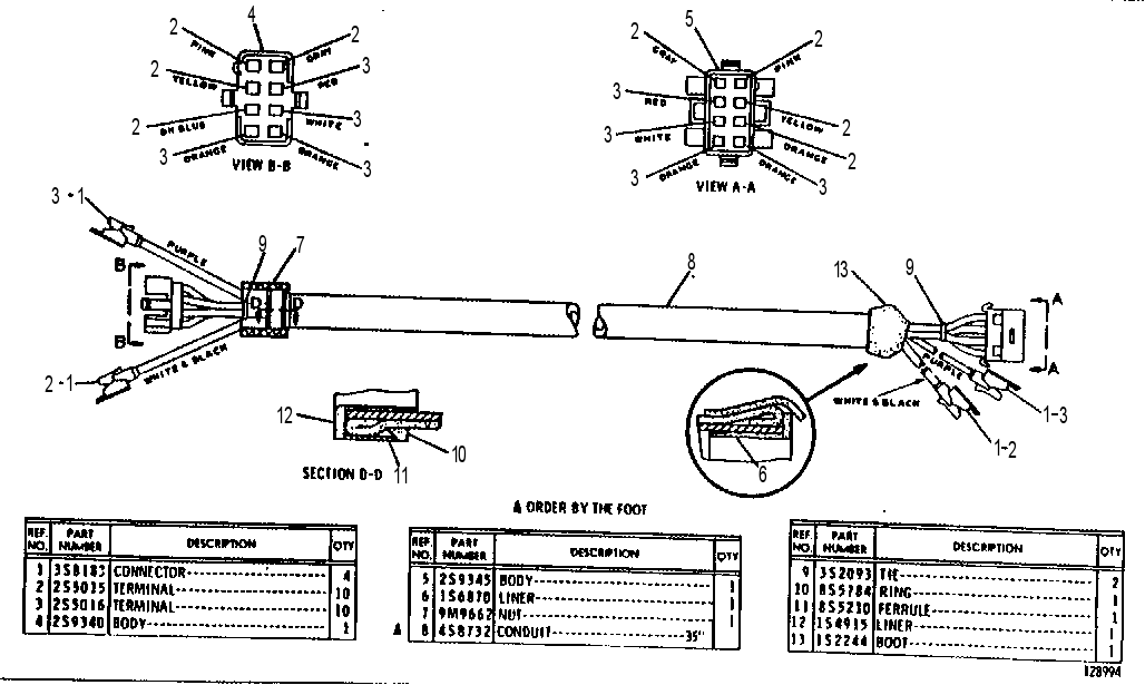 WIRING HARNESS ASSEMBLY 7K4256 CAT