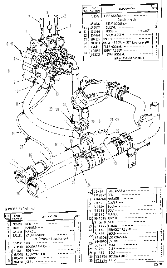SCRAPER PUMP AND LINES 7D2050 CAT