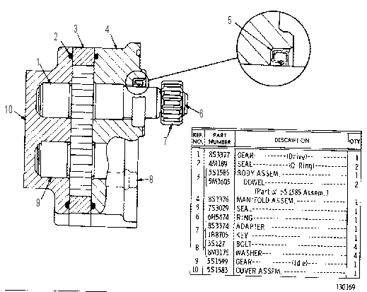 SCAVENGE PUMP GROUP 8S3380 CAT