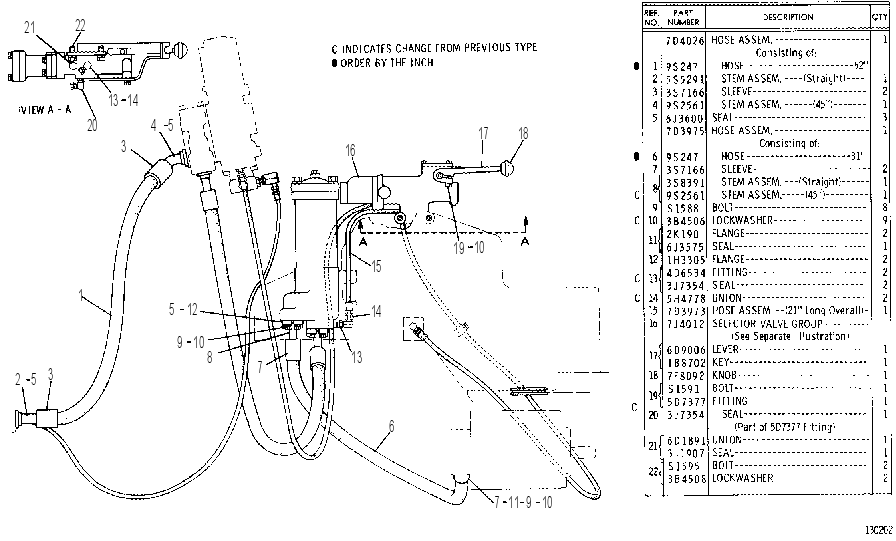 CUSHION HITCH LINES AND VALVE 7D5370 CAT