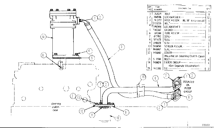 STEERING CLUTCH BOOSTER LUBRICATION SYSTEM 5K6176 CAT
