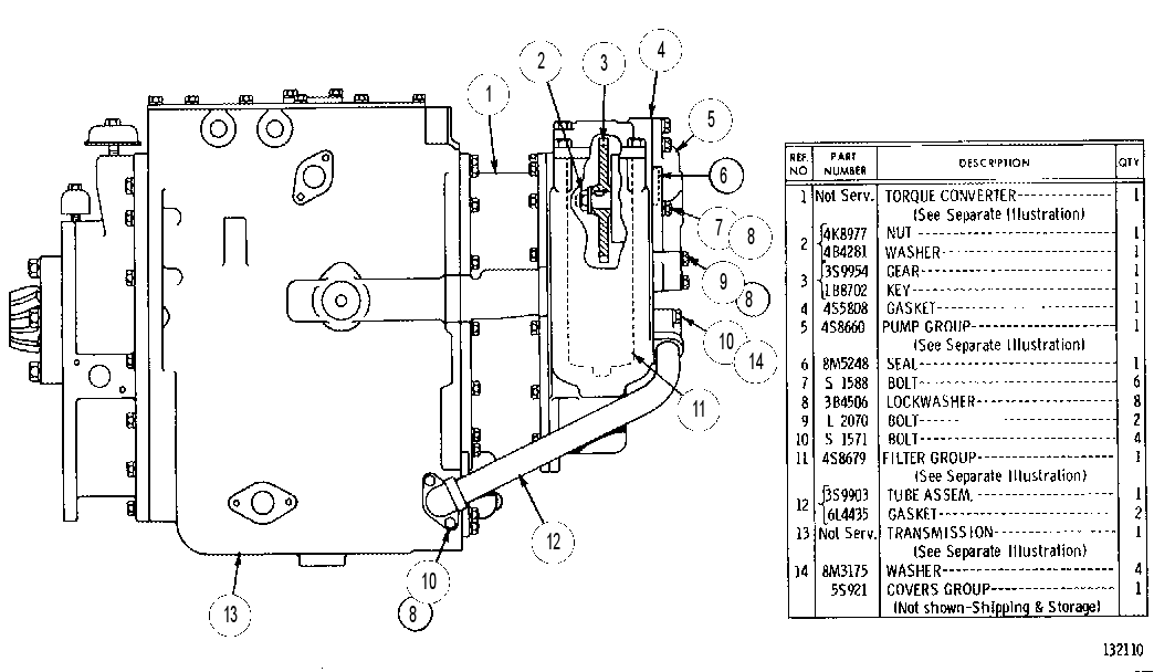 POWER SHIFT TRANSMISSION ARRANGEMENT 8S3560 CAT