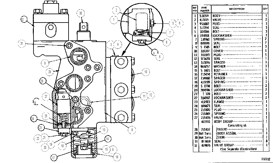 Распределительный клапан 4J9897 CAT
