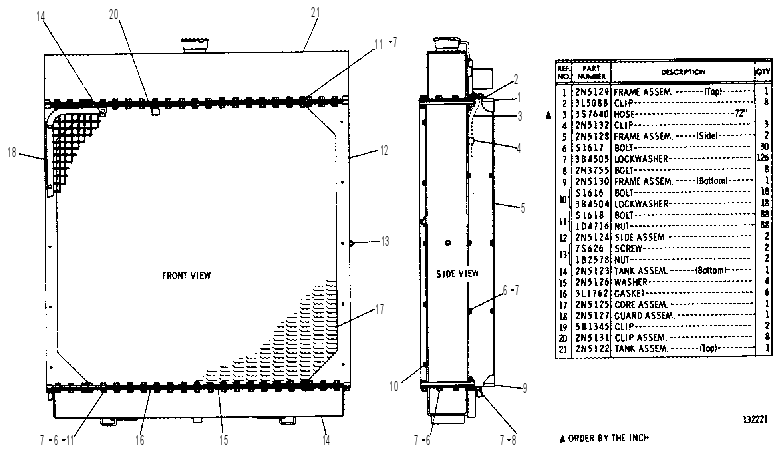 RADIATOR ASSEMBLY 8L9319 CAT