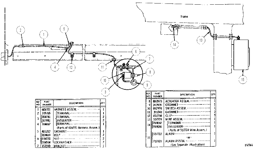 BACK-UP WARNING GROUP 6D1160 CAT