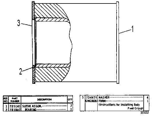BODY PIVOT PARTS GROUP 7D5139 CAT
