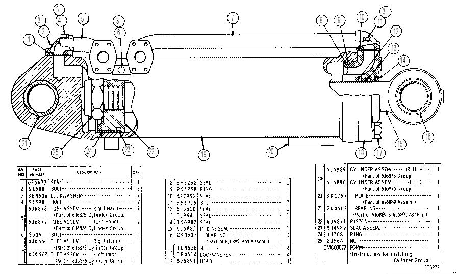 TILT CYLINDER GROUP 6J6876 CAT