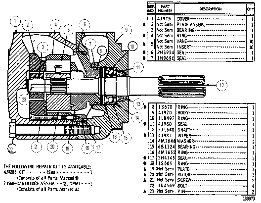 Насос пластинчатый 7J0597 CAT
