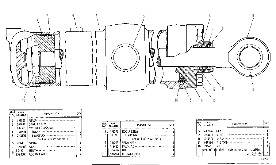 LIFT CYLINDER GROUP 6J9331 CAT