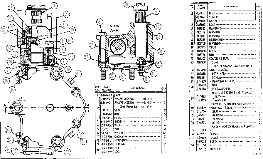 STEERING GEAR ASSEMBLY 8D0391 CAT