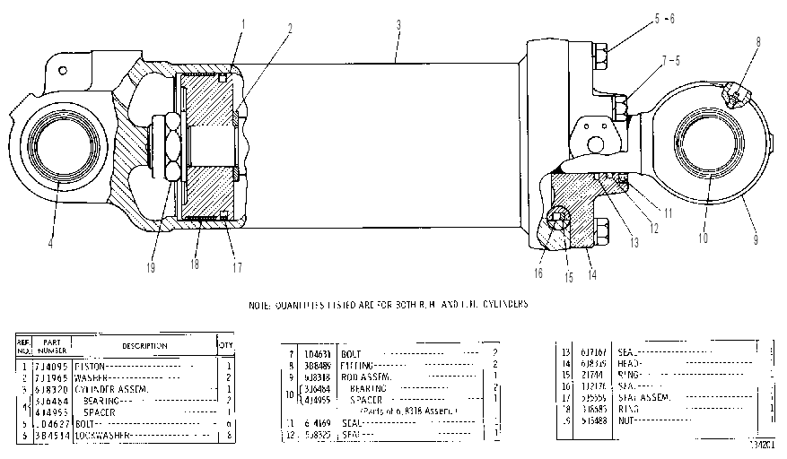 CYLINDER GROUP--R.H.,CYLINDER GROUP--L.H. 7J3222 CAT