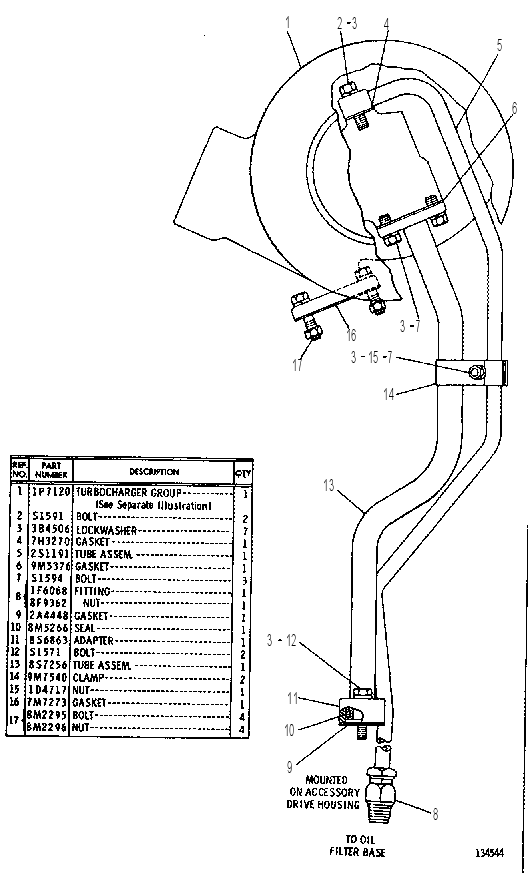 TURBOCHARGER GROUP 2N7990 CAT