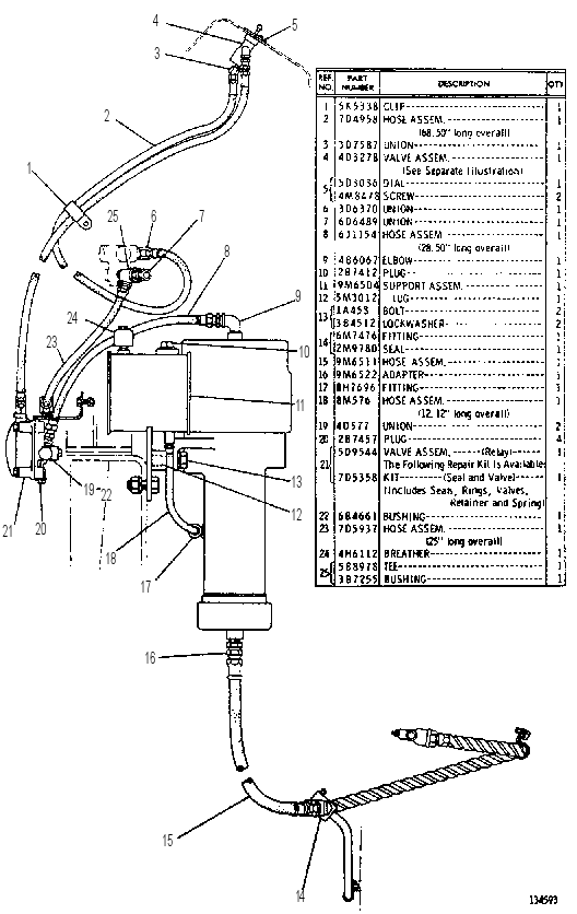 AIR AND HYDRAULIC BRAKE CONTROL 6D1610 CAT