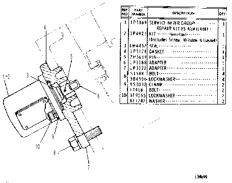 SERVICE METER GROUP 1P3173 CAT