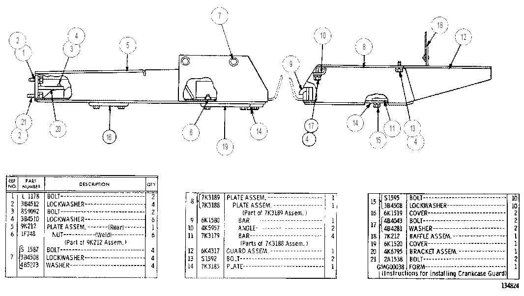 CRANKCASE GUARD GROUP 9K0216 CAT