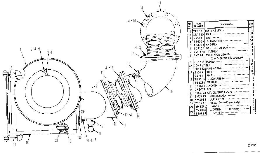 AIR CLEANER 7D3380 CAT
