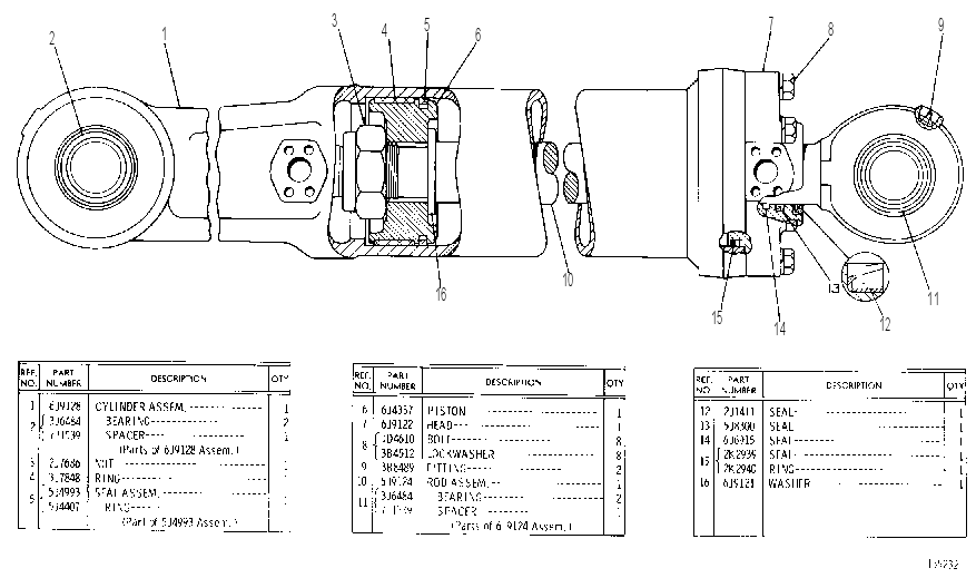 Цилиндр 6J9129 CAT