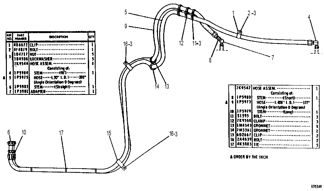 COOLING LINES GROUP 7K9887 CAT