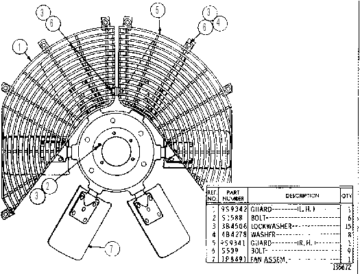 REVERSIBLE FAN AND GUARD GROUP 8S0973 CAT
