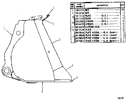 BUCKET ASSEMBLY 8K7189 CAT
