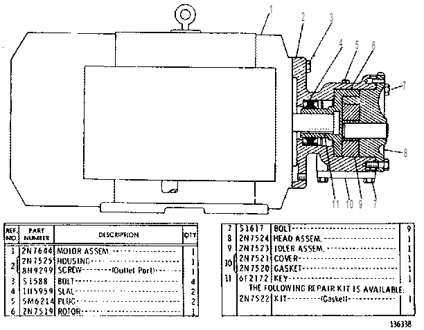 PUMP AND MOTOR ASSEMBLY 2N6701 CAT