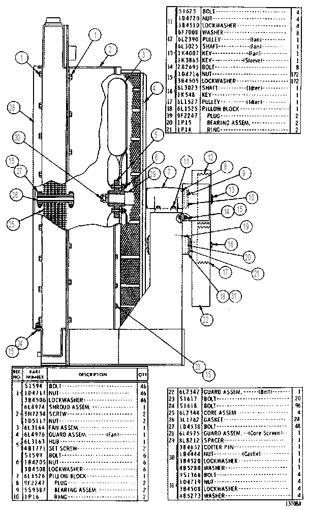 RADIATOR AND SUCTION FAN ASSEMBLY 7L2589 CAT