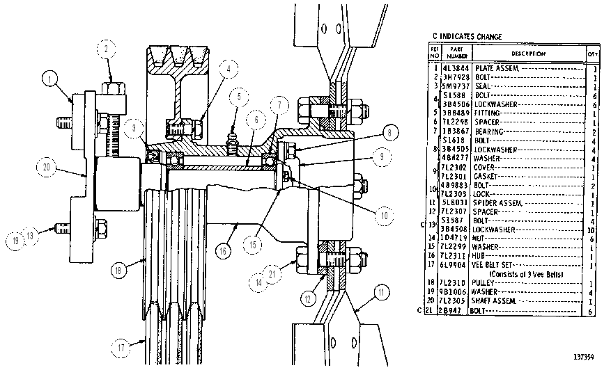 BLOWER FAN AND DRIVE GROUP 6L9913 CAT