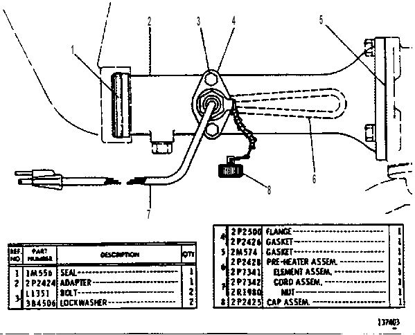 JACKET WATER HEATER GROUP 2P2429 CAT
