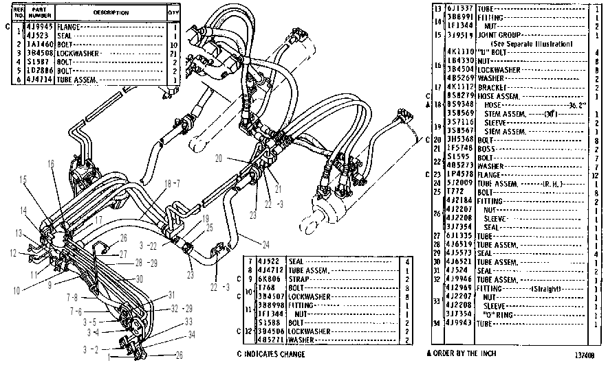 Гидравлические трубопроводы 4J6000 CAT