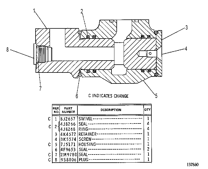 JOINT GP-SWIVEL 4K4895 CAT
