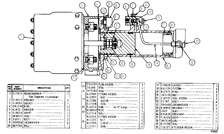 BRAKE CYLINDER GROUP 8J3833 CAT