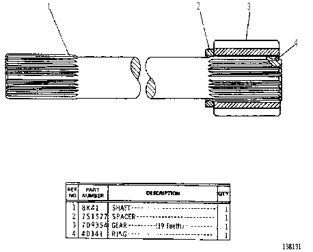 AXLE SHAFT GROUP 8K0073 CAT