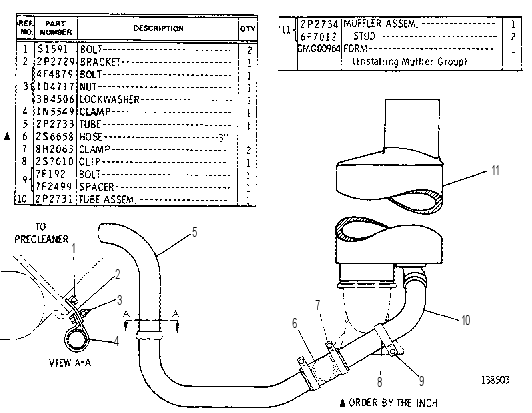 MUFFLER GROUP 2P3343 CAT