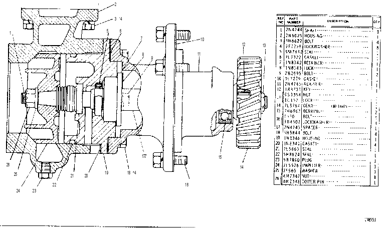 AUXILIARY WATER PUMP DRIVE 2N4746 CAT
