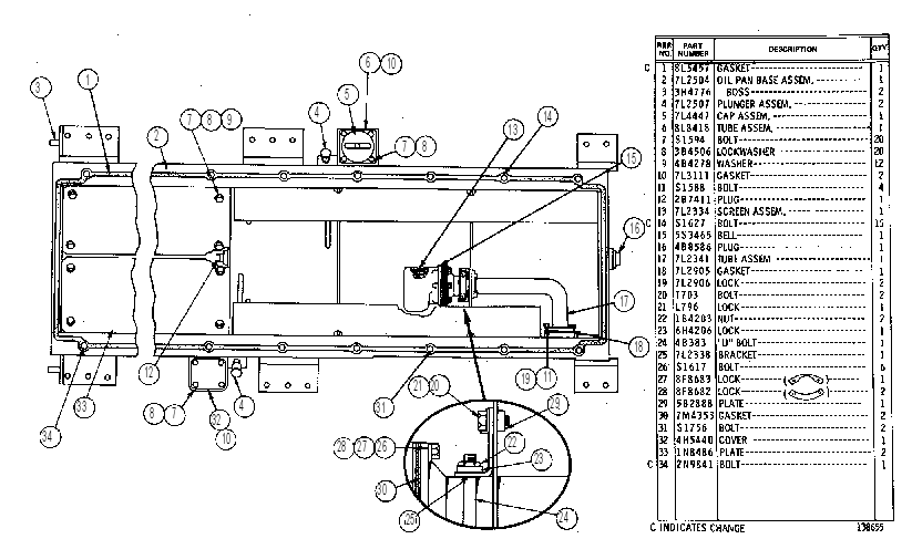 BASE GP-OIL PAN 7L2500 CAT
