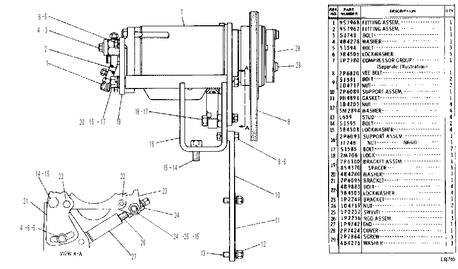 REFRIGERANT COMPRESSOR GROUP 2P6091 CAT
