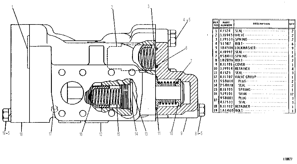 Клапан переключающий 8J1708 CAT