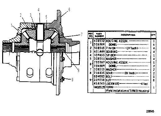 DIFFERENTIAL GROUP 8D0310 CAT